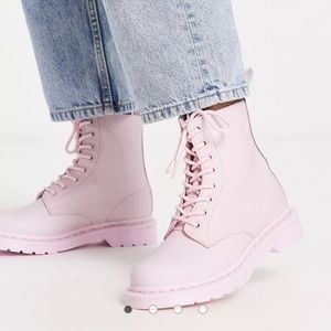 Doc Martens 1460 Pascal lace up boots in chalk pink